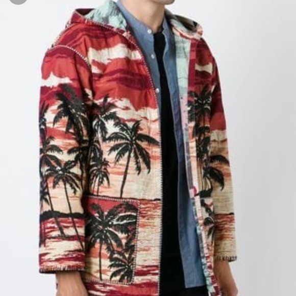 saint laurent jacket palm tree